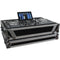 ProX XS-PRIME4 W Flight Case with 1 RU Rackspace and Wheels for Denon DJ Prime 4 (Silver on Black)