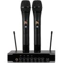 Pyle Pro PDWM2120 UHF Wireless System with 2 Handheld Microphones & Receiver with Bluetooth