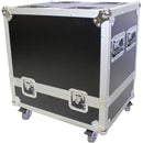ProX Dual Flight-Road Case for 2-RCF HDL 6-A Line Array Speakers with Wheels