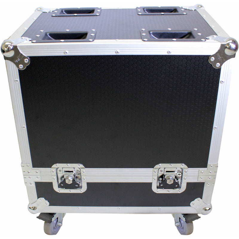 ProX Dual Flight-Road Case for 2-RCF HDL 6-A Line Array Speakers with Wheels