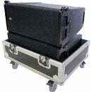 ProX Dual Flight-Road Case for 2-RCF HDL 6-A Line Array Speakers with Wheels