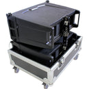 ProX Dual Flight-Road Case for 2-RCF HDL 6-A Line Array Speakers with Wheels