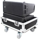 ProX Dual Flight-Road Case for 2-RCF HDL 6-A Line Array Speakers with Wheels