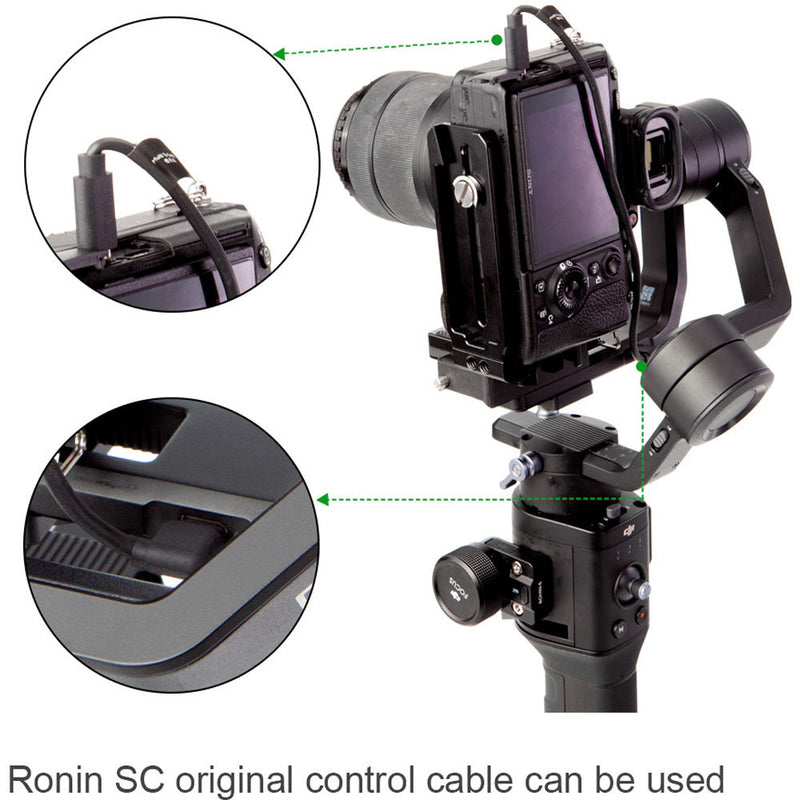 LanParte Ronin SC L Camera Plate For Vertical Shooting With Counterweights