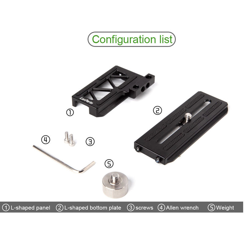 LanParte Ronin SC L Camera Plate For Vertical Shooting With Counterweights