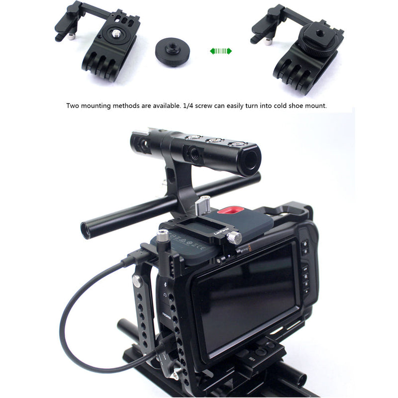 LanParte Sandisk SSD Clamp With Cold Shoe Mount And 1/4 Thread