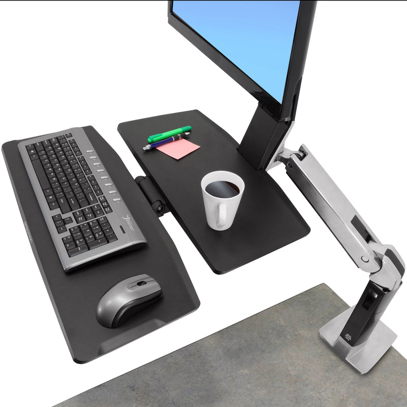 Ergotron Workfit-A II Ld, SNGL ,MONITOR w/ WS- ed Aluminum