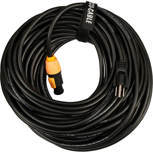 American DJ IP65 Power Link to Edison 3-Prong Power Cable, 100'