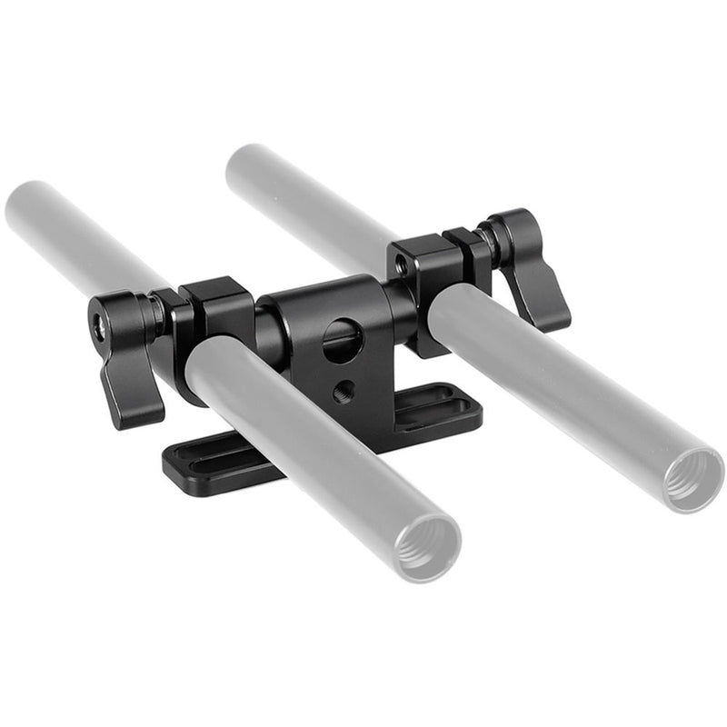 CAMVATE Adjustable 15mm Dual-Rod Clamp with 360 Swivel Rod Adapter