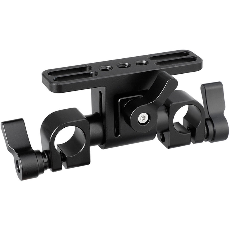 CAMVATE Adjustable 15mm Dual-Rod Clamp with 360 Swivel Rod Adapter