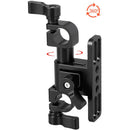 CAMVATE Adjustable 15mm Dual-Rod Clamp with 360 Swivel Rod Adapter