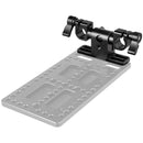 CAMVATE Adjustable 15mm Dual-Rod Clamp with 360 Swivel Rod Adapter