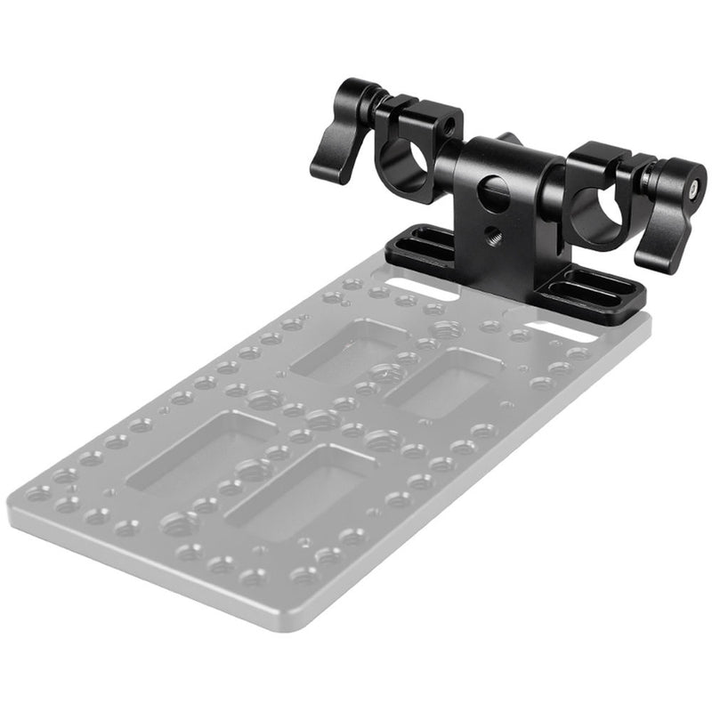 CAMVATE Adjustable 15mm Dual-Rod Clamp with 360 Swivel Rod Adapter