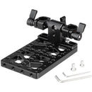 CAMVATE Battery Backboard Cheese Plate with 15mm Rod Clamp for Gold Mount Plate