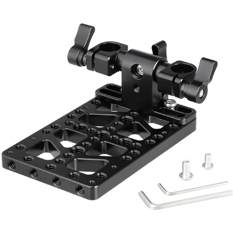 CAMVATE Battery Backboard Cheese Plate with 15mm Rod Clamp for Gold Mount Plate