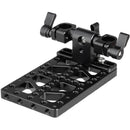 CAMVATE Battery Backboard Cheese Plate with 15mm Rod Clamp for Gold Mount Plate