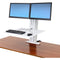 Ergotron Workfit-Sr, Dual Monitor STANDING DESK WS, White
