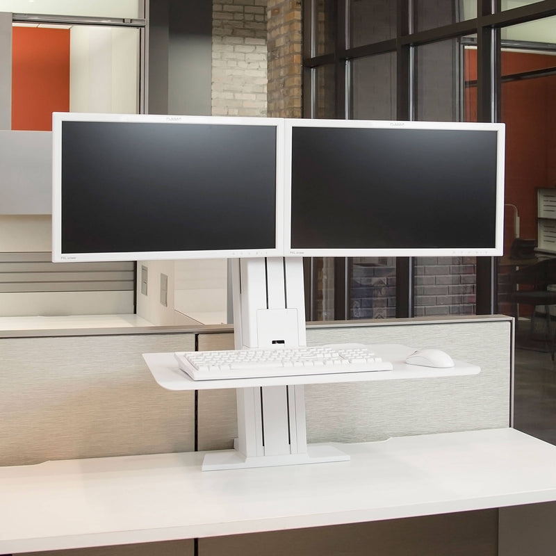 Ergotron Workfit-Sr, Dual Monitor STANDING DESK WS, White