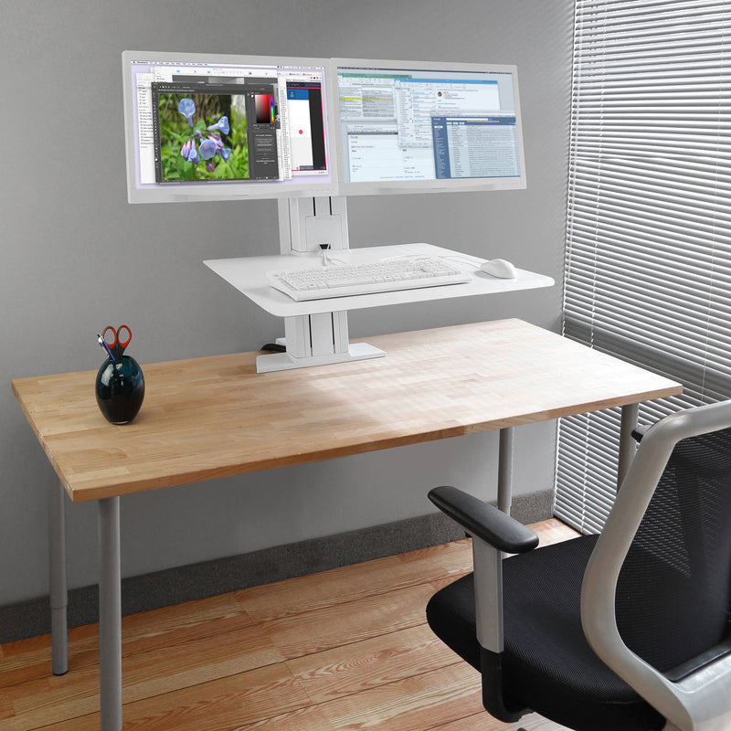 Ergotron Workfit-Sr, Dual Monitor STANDING DESK WS, White
