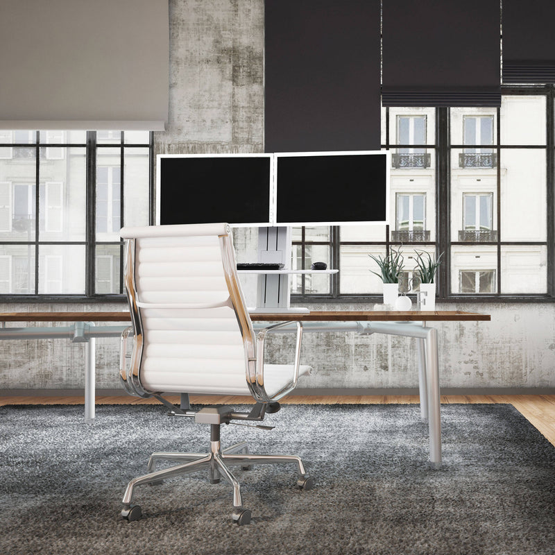 Ergotron Workfit-Sr, Dual Monitor STANDING DESK WS, White