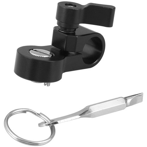 CAMVATE 3/8"-16 Male Anti-Twist to 15mm Single Rod Bracket