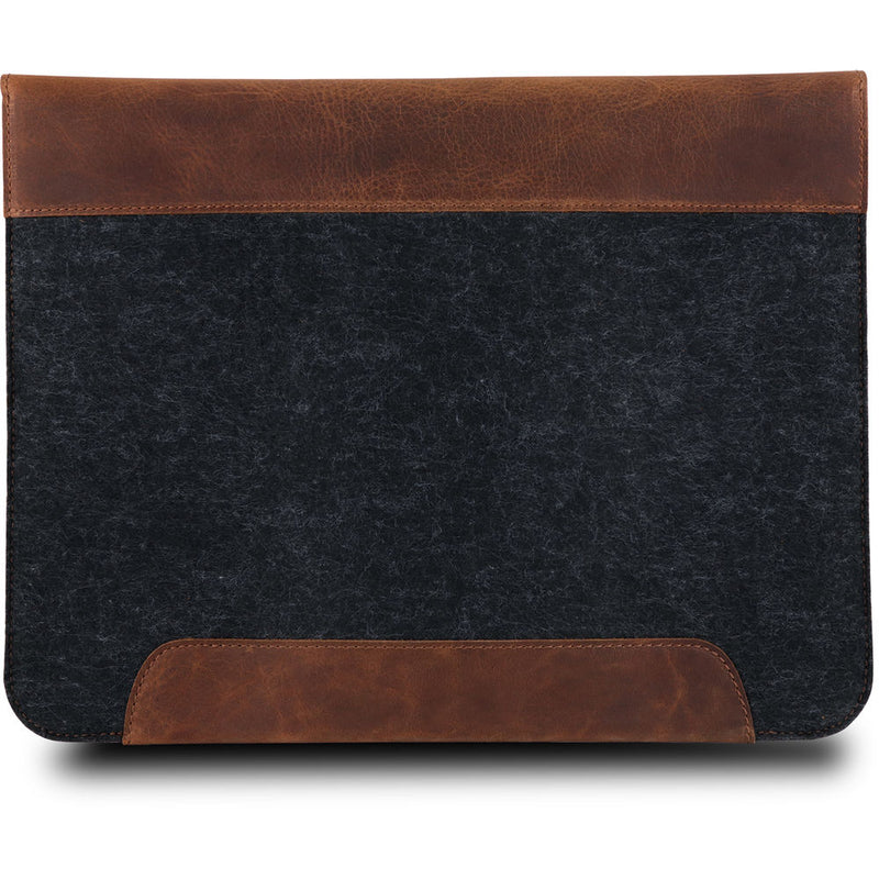 MegaGear Genuine Leather and Fleece Bag for 13.3" MacBook (Brown)
