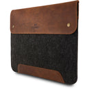 MegaGear Genuine Leather and Fleece Bag for 13.3" MacBook (Brown)