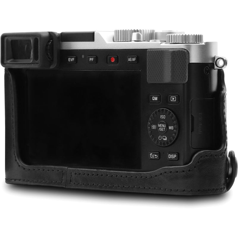 MegaGear Ever Ready Genuine Leather Camera Half Case and Stap for Leica D-Lux 7 (Black)