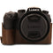 MegaGear Ever Ready PU Leather Full Camera Case for Leica V-Lux 5, Panasonic Lumix DC-FZ1000 II (Brown)