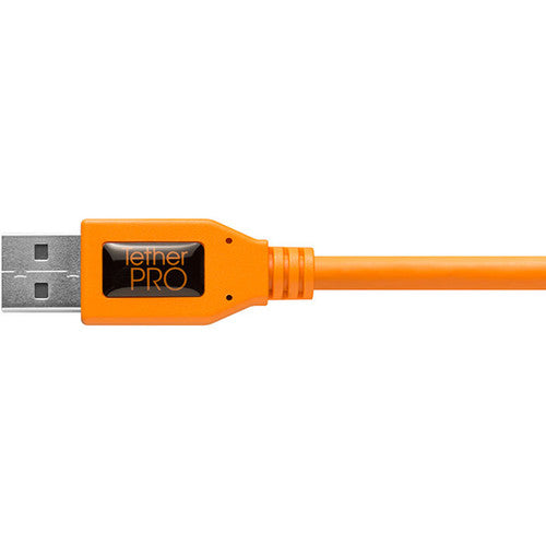 Tether Tools 20" Tetherpro USB 2.0 to Mini-B Right Angle Adapter Cable (High-Visibilty Orange)