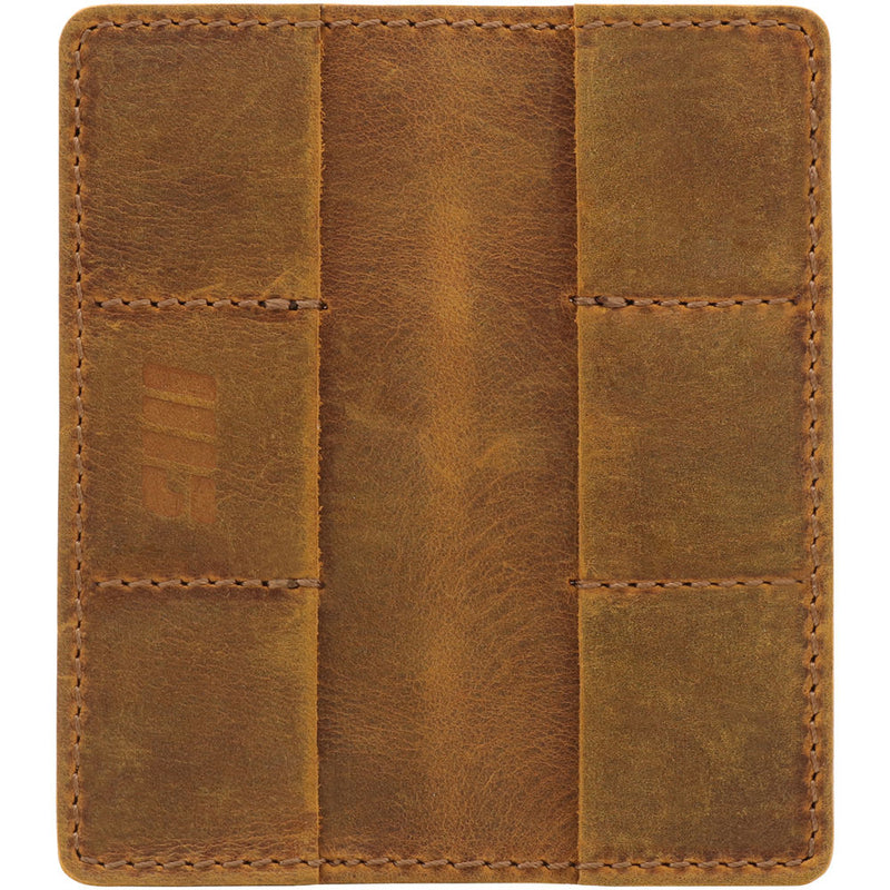 MegaGear Leather SD Card Holder with 12 Card Slots (Camel)