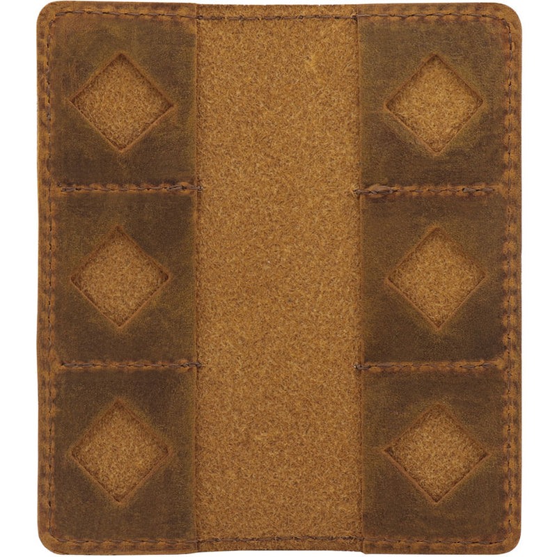 MegaGear Leather SD Card Holder with 12 Card Slots (Camel)
