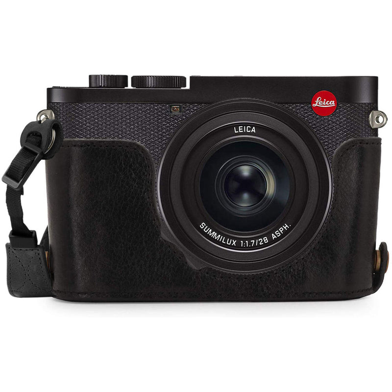 MegaGear Leica Q2 Ever Ready Genuine Leather Camera Half Case (Black)