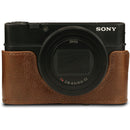 MegaGear Ever Ready Genuine Leather Camera Case for Sony Cyber-shot DSC-RX100 VII (Brown)