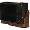 MegaGear Ever Ready Genuine Leather Camera Case for Sony Cyber-shot DSC-RX100 VII (Brown)