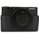 MegaGear Ever Ready PU Leather Camera Case for Sony Cyber-shot DSC-RX100 VII (Black)