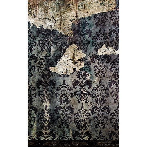 Click Props Backdrops Derelict Damask Gray Backdrop (5 x 8')