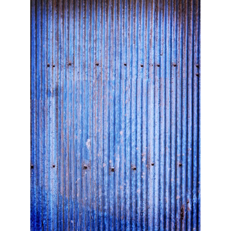Click Props Backdrops Blue Corrugated Sheet Backdrop (7 x 9.5')