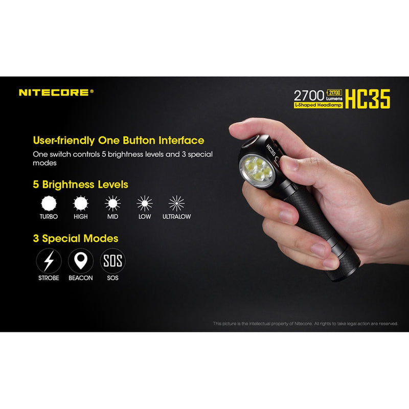 Nitecore HC35 USB Rechargeable LED Headlamp