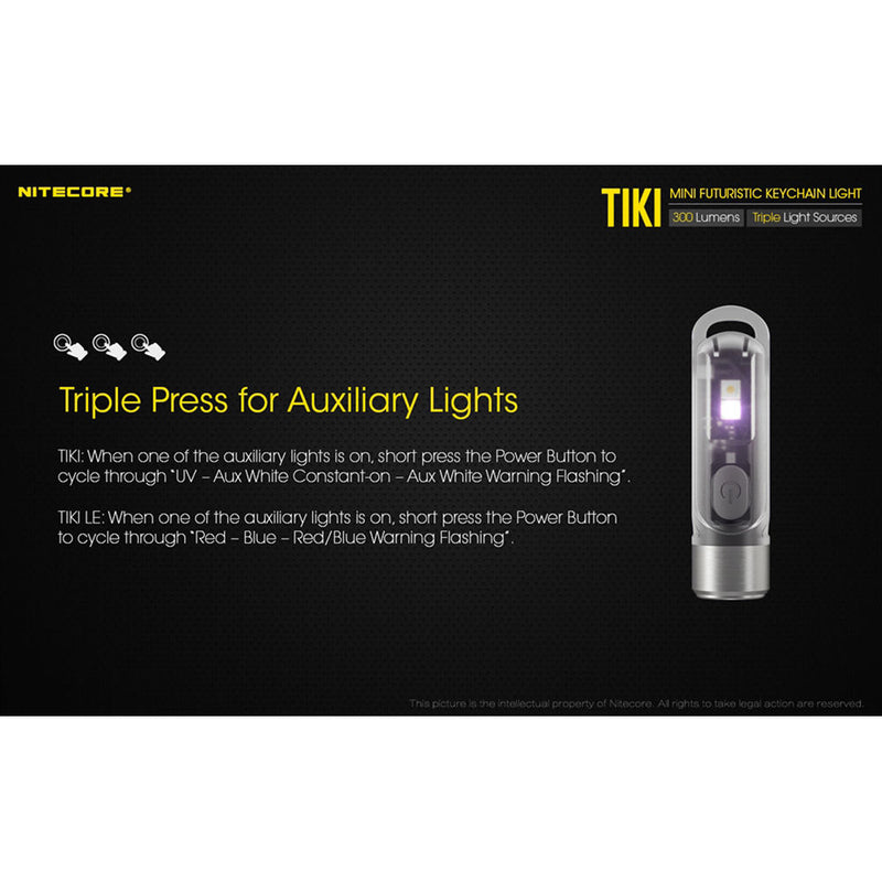 Nitecore TIKI USB Rechargeable LED Key Chain Flashlight