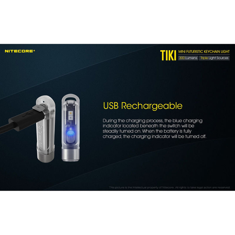 Nitecore TIKI USB Rechargeable LED Key Chain Flashlight