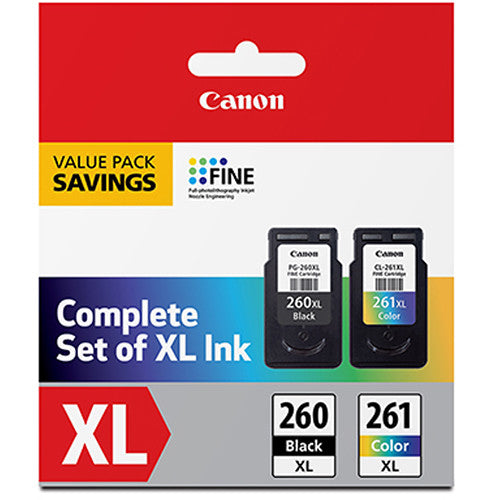 Canon PG-260 Black XL/CL-261 Color XL Value Pack