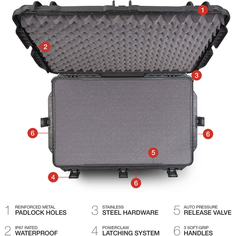 Nanuk 963 Wheeled Case with Foam (Black)