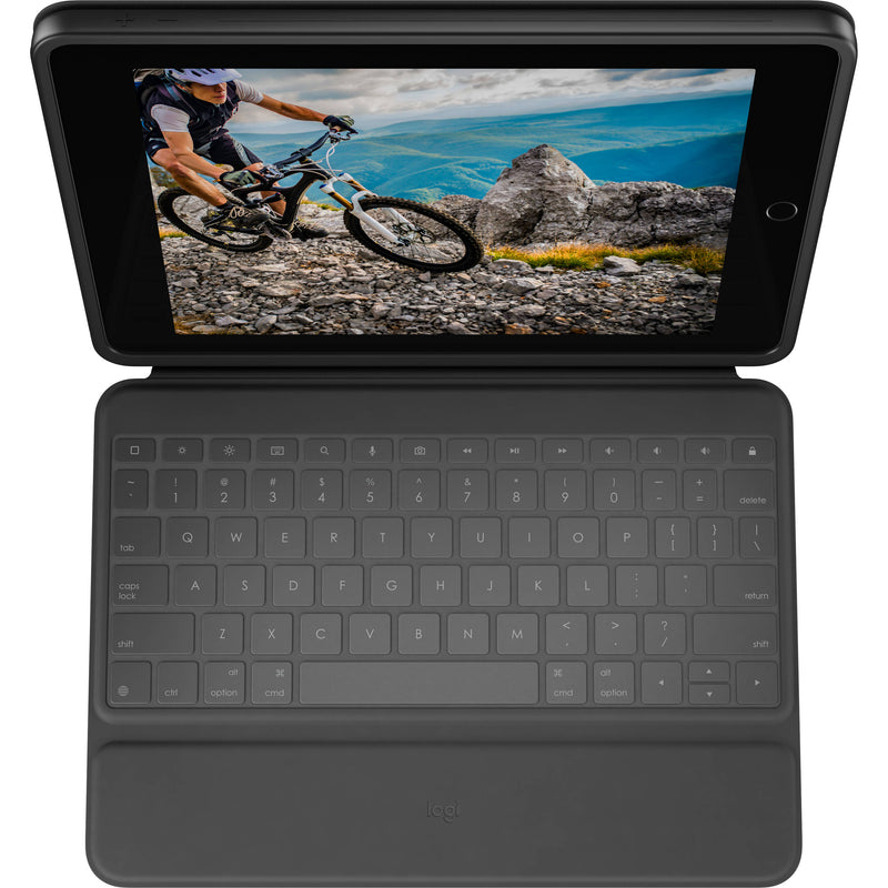 Logitech Rugged Folio Protective Keyboard Case for iPad 7th and 8th Gen