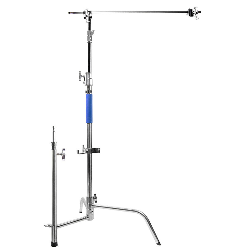 Savage C-Stand with Grip Arm & Turtle Base Kit (Stainless Steel, 9.5')