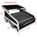 ProX 13U Top Mixer-DJ 2U Rack Combo Flight Case with Laptop Shelf