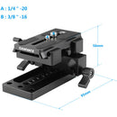 CAMVATE Manfrotto-Style QR Plate, Baseplate, and 15mm Dual-Rod Clamp