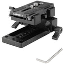 CAMVATE Manfrotto-Style QR Plate, Baseplate, and 15mm Dual-Rod Clamp