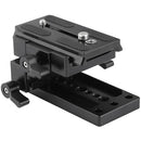 CAMVATE Manfrotto-Style QR Plate, Baseplate, and 15mm Dual-Rod Clamp