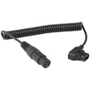 CAMVATE Coiled D-Tap Male to 4-Pin XLR Female Power Cable